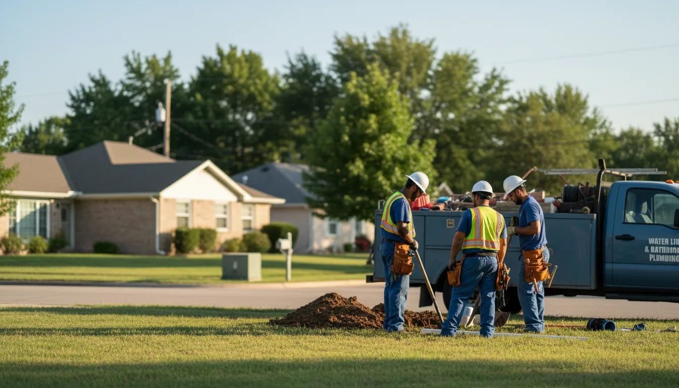 Residential water line and bathroom plumbing service in Selah, WA